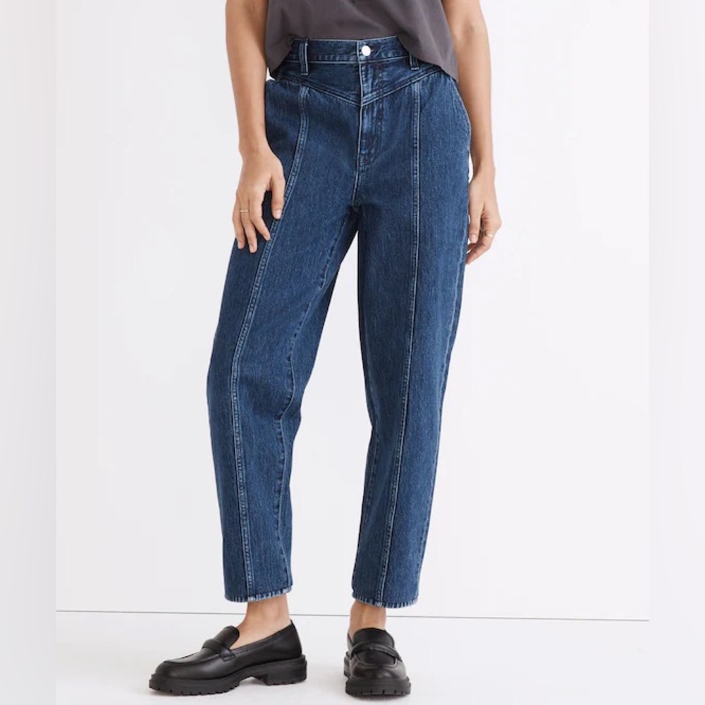 NWOT Madewell High Rise Rigid Balloon Jeans in Sanford Wash Women’s 24 - Picture 6 of 16